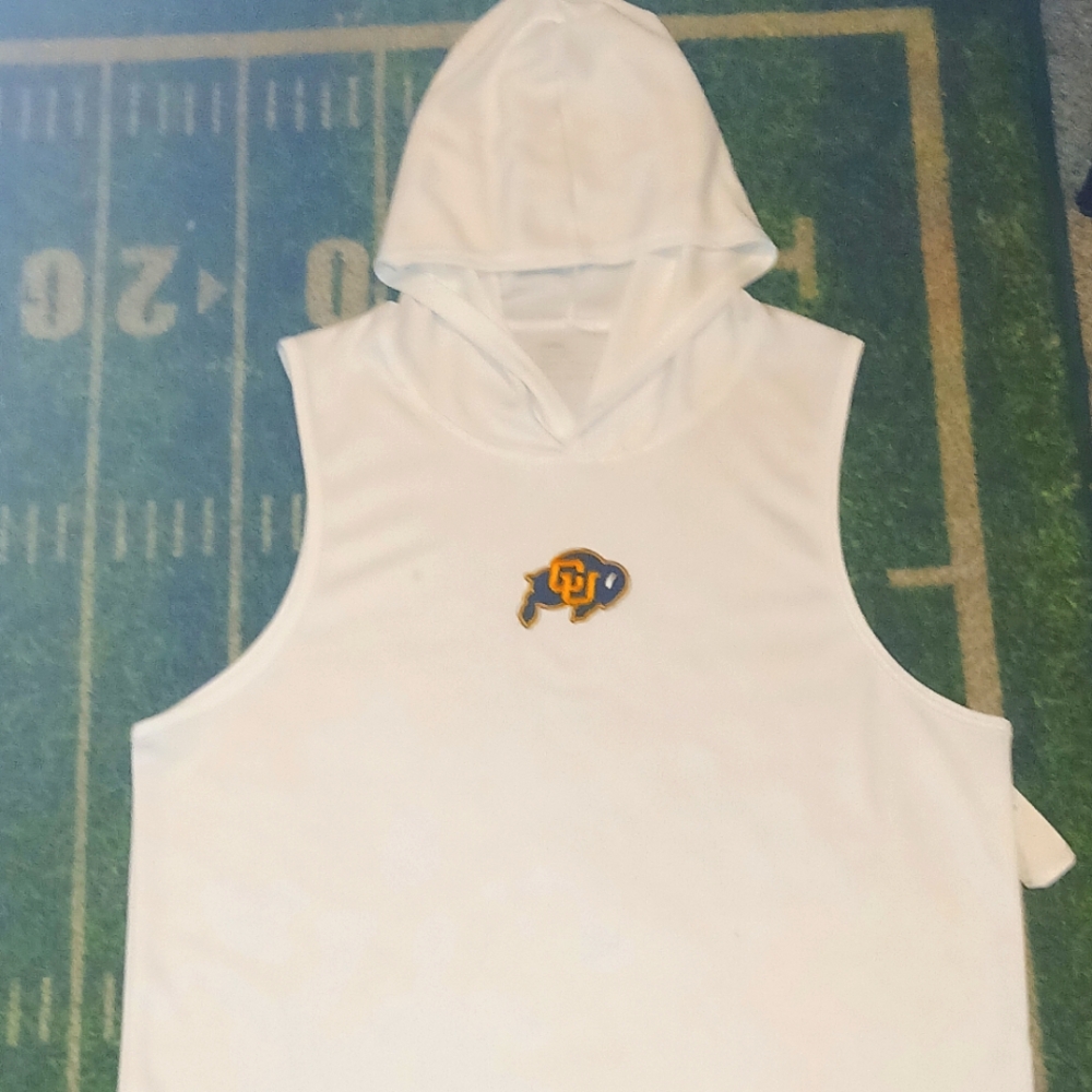Colorado Buffalos Mens Sleeveless DRY Fit Hoodie Tank Top NWT
